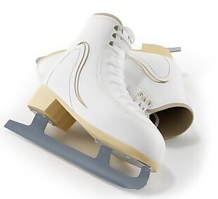白色休闲滑冰鞋模型素材