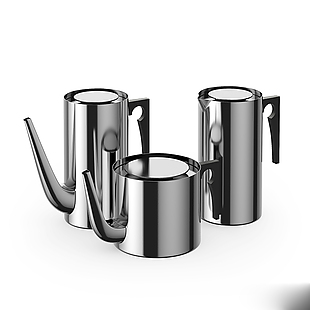 不锈钢茶壶3D模型