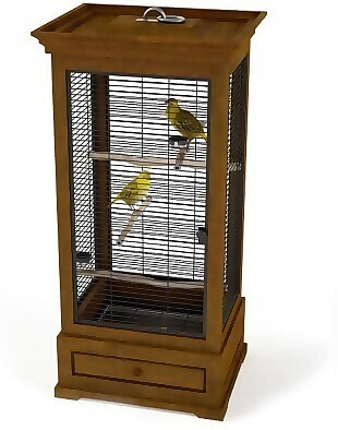 实木复古鸟笼模型素材