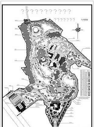 西山公园西区施工种植设计平面图