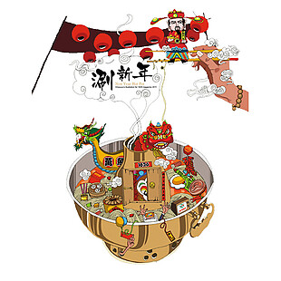 中国风传统美食节素材图片