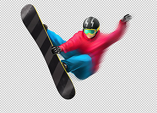 单滑雪板免抠png透明图层素材