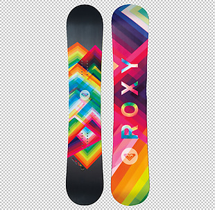 彩色的滑雪板免抠png透明图层素材