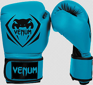 蓝色的漂亮拳击手套免抠png透明图层素材