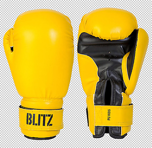 黄色拳击手套免抠png透明图层素材