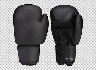 黑色的拳击手套免抠png透明图层素材