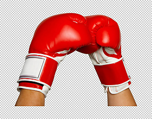 红色的拳击手套免抠png透明图层素材
