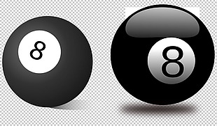 黑8台球免抠png透明图层素材