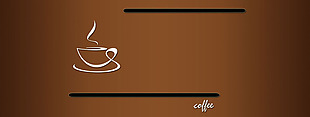 褐色咖啡杯子淘宝全屏banner背景
