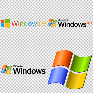 windows操作系统png透明图层素材