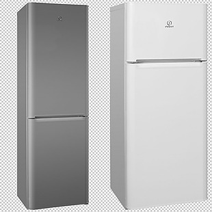 两个单开冰箱免抠png透明图层素材