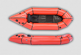 红色漂流艇免抠png透明图层素材