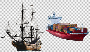 帆船货轮免抠png透明图层素材