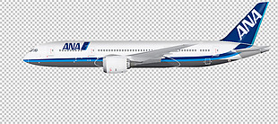 蓝色涂装大飞机免抠png透明图层素材