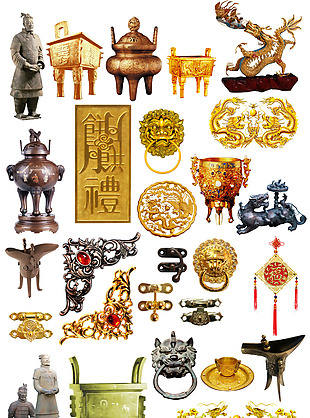 传统文物金属元素图案