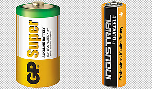 两种型号电池免抠png透明图层素材