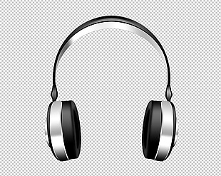 银色的耳机免抠png透明图层素材