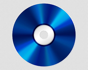 蓝色cd光盘免抠png透明图层素材