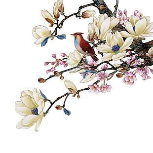 中国风古典花鸟图案元素