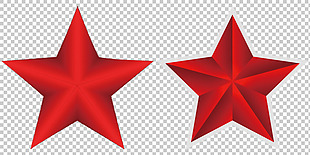 两个红星免抠png透明图层素材