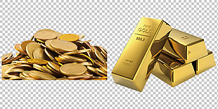 金砖金币免抠png透明图层素材