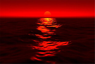 红太阳海洋动态视频素材