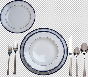 餐具刀叉盘子免抠png透明图层素材