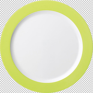 绿色边框盘子免抠png透明图层素材