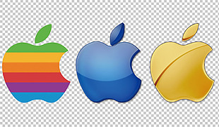 彩色苹果logo免抠png透明图层素材