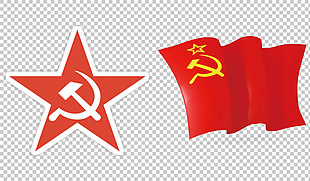 前苏联党旗免抠png透明图层素材