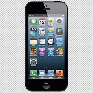 苹果手机5免抠png透明图层素材