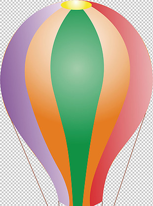 手绘热气球免抠png透明图层素材