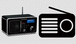 90年代收音机免抠png透明图层素材