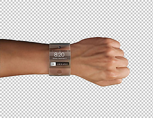 手戴手表免抠png透明图层素材