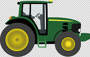 绿色拖拉机免抠png透明图层素材