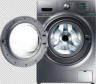 打开的洗衣机图片免抠png透明图层素材