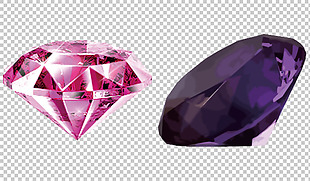 紫色漂亮钻石免抠png透明图层素材