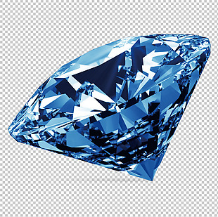 蓝色钻石免抠png透明图层素材