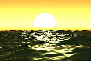 落日和海洋金色温暖背景动态视频素材