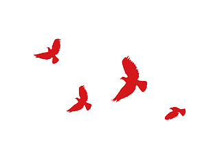 红色和平鸽节日元素