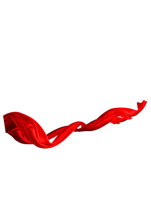 红色丝带国庆节元素素材