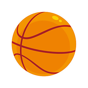 手绘线条篮球元素