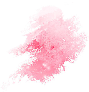 手绘粉色水墨元素