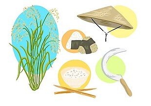 农民割稻子工具矢量素材