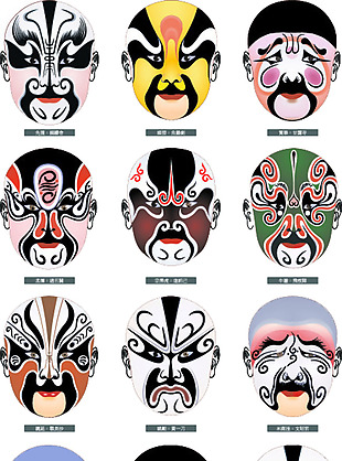 中国传统京剧脸谱