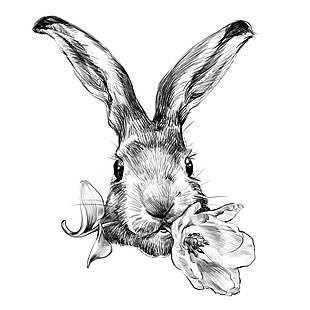 兔子插图背景