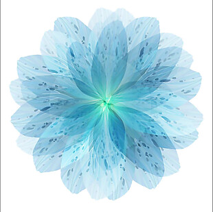 手绘蓝色花朵素材图片