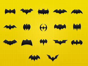 网页UI蝙蝠侠图标icon设计