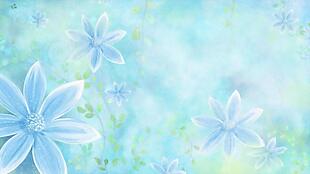 清新浪漫蓝色花朵动态背景素材