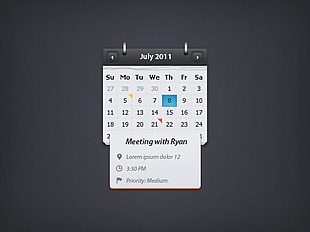 日历和事件预览效果图
